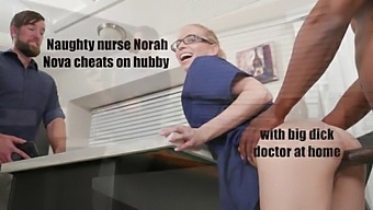 Interracial Nurse Cheats On Her Husband With A Well-Endowed Doctor At Home