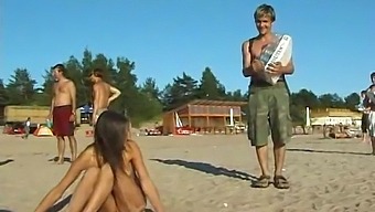 Young And Stunning Teen Bares It All At The Seaside