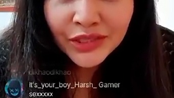 Indian Mature Rajsi Verma'S Steamy Live Performance With Big Nipples And Booty