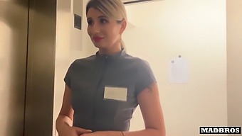 Ukrainian Maid Arrested For Theft In Restroom And Vigorously Penetrated!