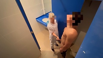 Caught Jerking Off By Gym Cleaner Who Gives Blowjob And Helps Me Cum