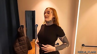 British University Girl'S Big Butt Gets Double Penetrated In Changing Room By Two Unknown Men