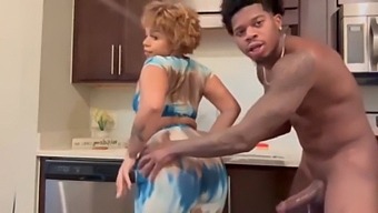Kitchen Action With An 18-Year-Old And A Big Cock